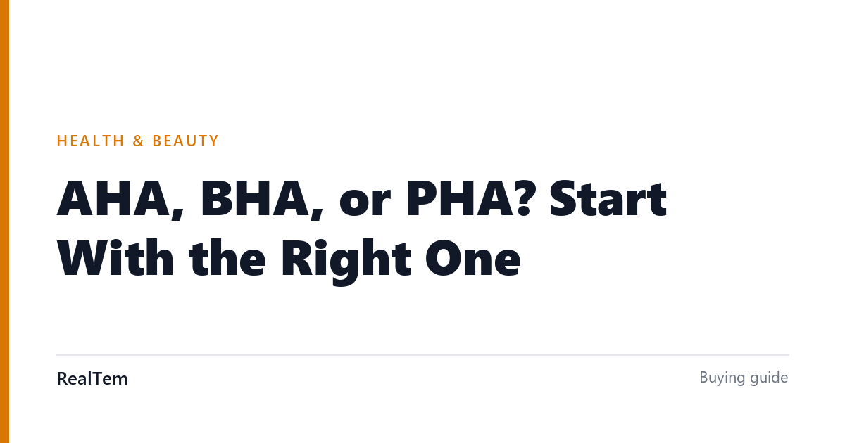 AHA, BHA, or PHA? Start With the Right One