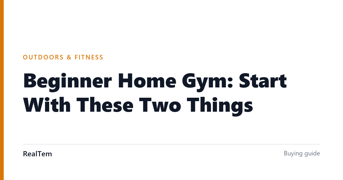 Beginner Home Gym: Start With These Two Things
