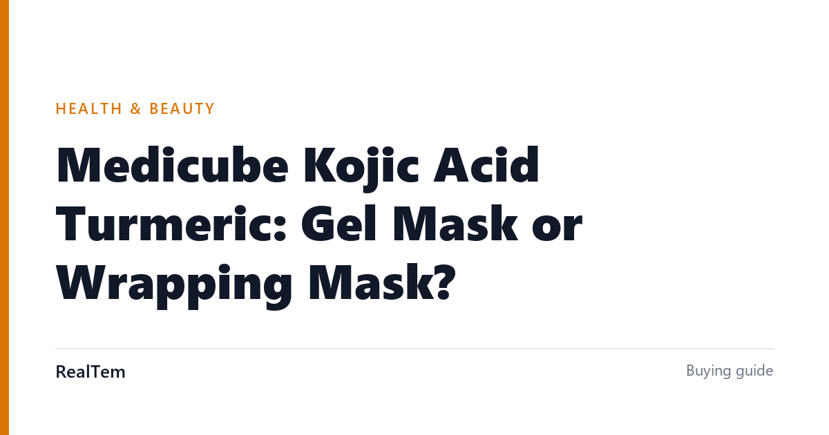 Medicube Kojic Acid Turmeric: Gel Mask or Wrapping Mask?