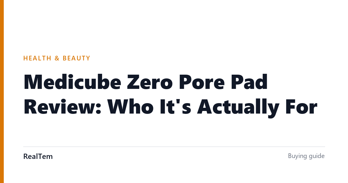 Medicube Zero Pore Pad Review: Who It’s Actually For
