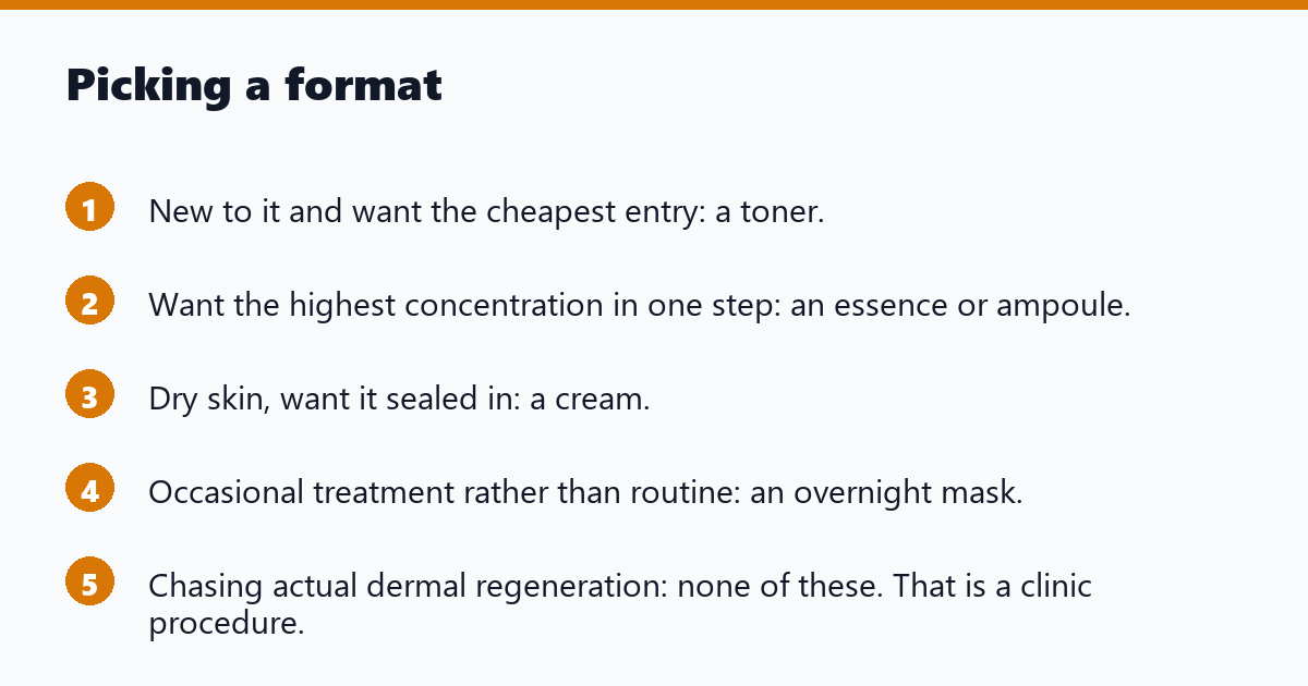 Picking a format