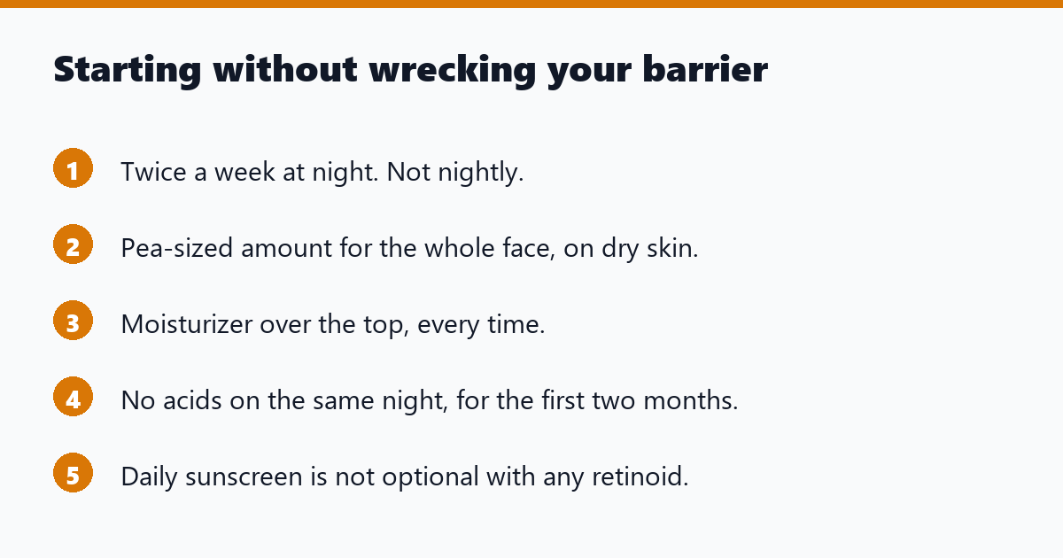 Starting without wrecking your barrier
