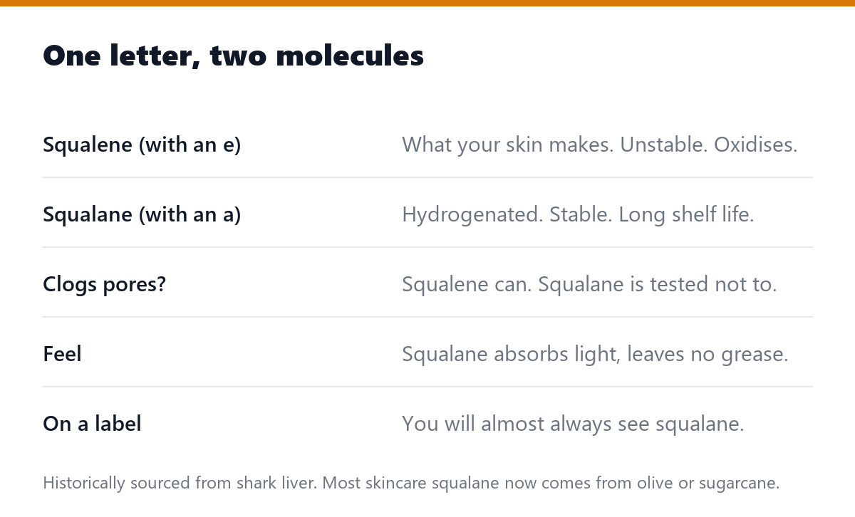 One letter, two molecules