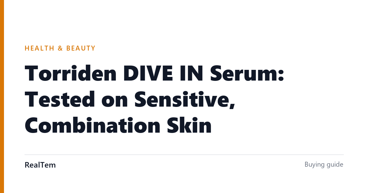 Torriden DIVE IN Serum: Tested on Sensitive, Combination Skin
