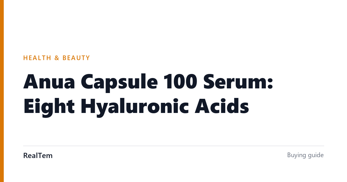 Anua Capsule 100 Serum: Eight Hyaluronic Acids