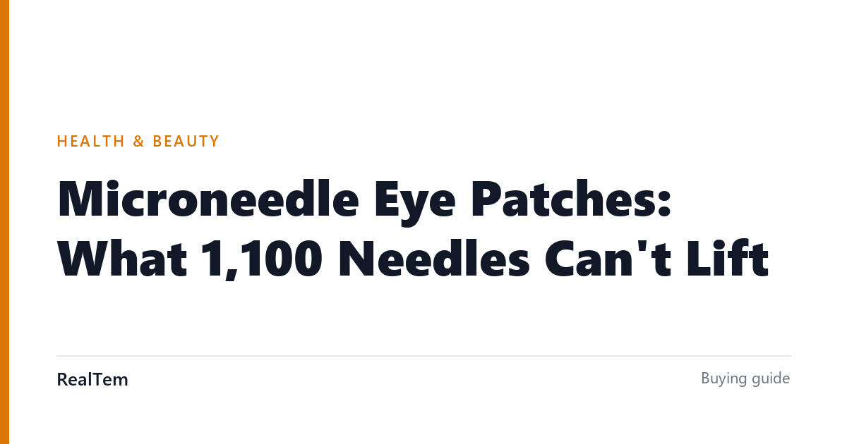 Microneedle Eye Patches: What 1,100 Needles Can’t Lift